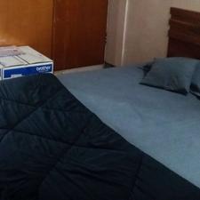 تخت دونفره mdf و تشک دو نفره رویال طبی فنری