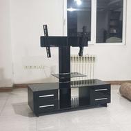 میز تلویزیون شیشه ای براکت دار