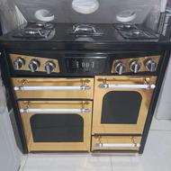 گاز پنج شعله طرح فر 4 درب روشیشه ای نو با گارانتی