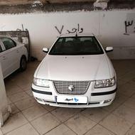 سمند مدل99بی رنگ بی ضربه بیمه یکسال رنگ سفید لاستیک نو