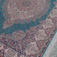 فرش کناره فیروزه ای