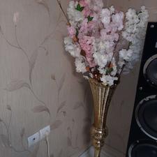 گل و گلدان طلایی