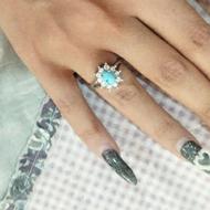 تازه خریدمش روکش طلاس نقره 925نگینی دخترونه زنانه