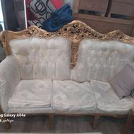 مبل استیل کلاسیک 9 نفره کار کرده سالم در مغازه با قیمت