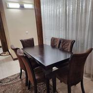 میز ناهارخوری 6 نفره به همراه 6 صندلی