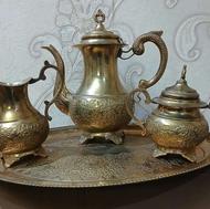 ست چایخوری برنجی هندی