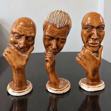 مجسمه چوبی هنری ماسک جذاب و خیره کننده