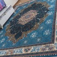 فرش 12 متری و 2 جفت پشتی فرشی مخملی